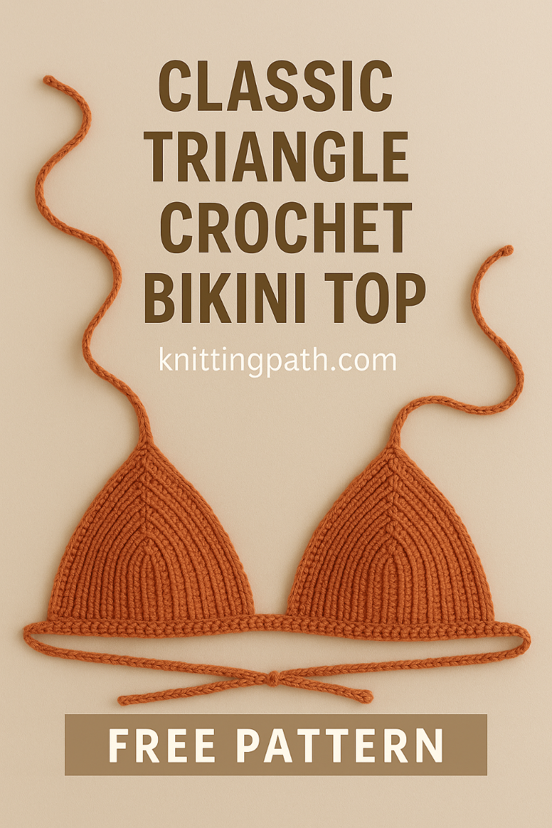 Classic Triangle Crochet Bikini Top