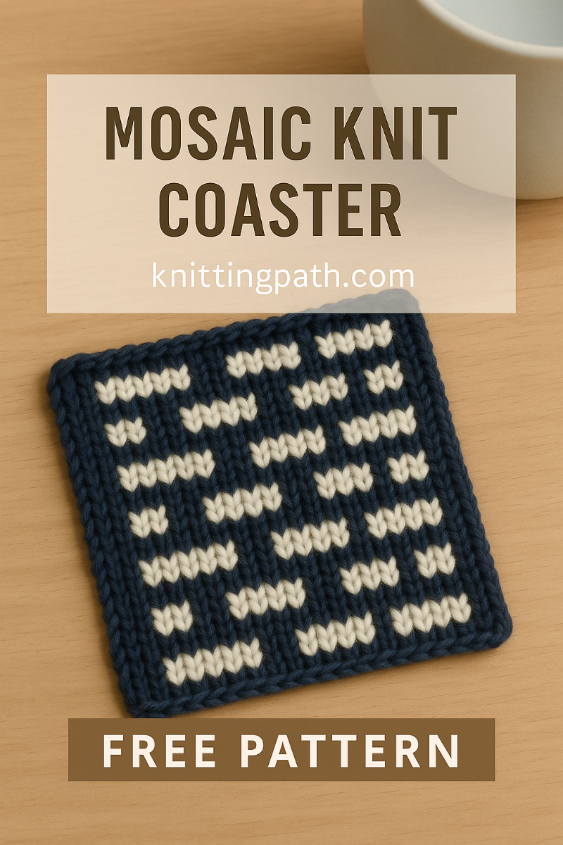 Geometric Pattern Coaster Mosaic Knit Coaster (Geometric Pattern)